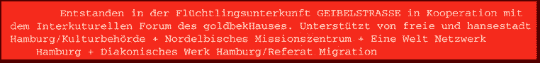 text entstanden in der Flüchtlingsunterkunft